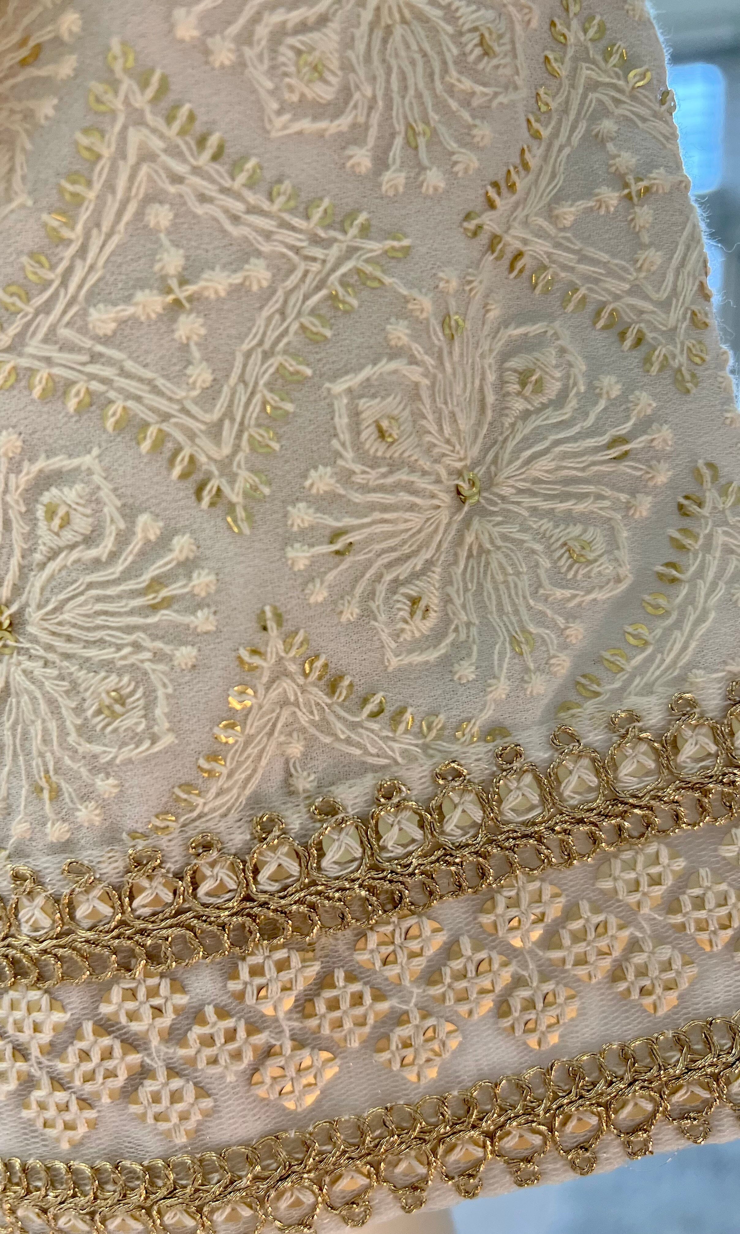 Pink Chikankari Pre-Pleated Saree and stitched blouse Swift Saree