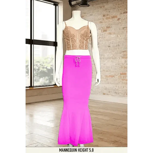 Pink Saree Shapewear with side slit and flare mermaid shape Swift Saree