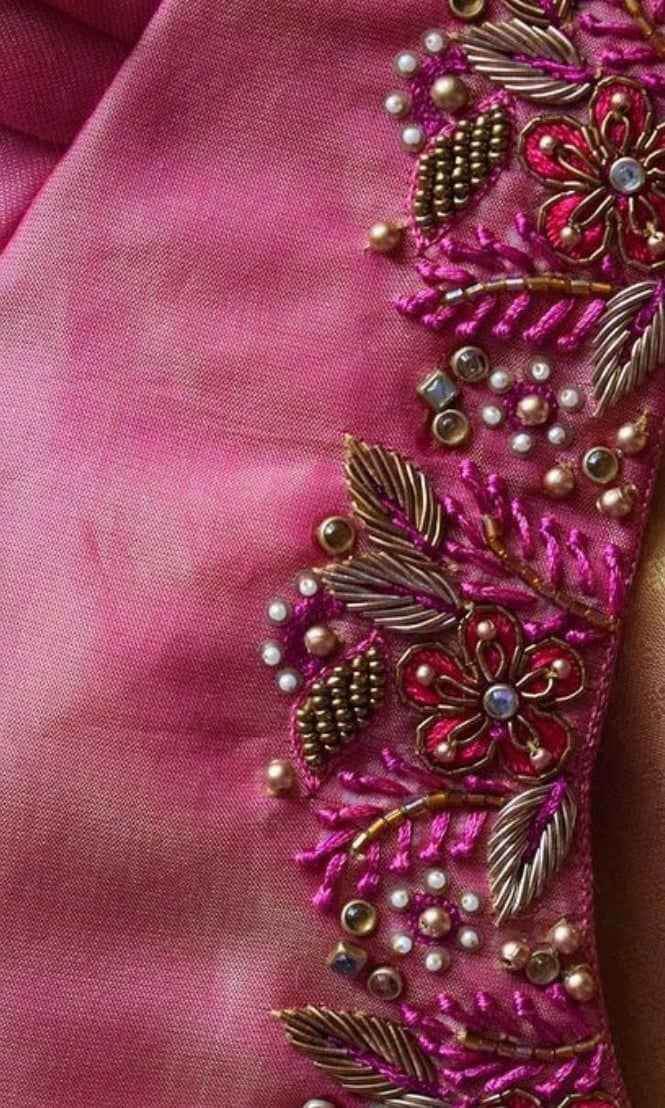 Saree blouse handwork