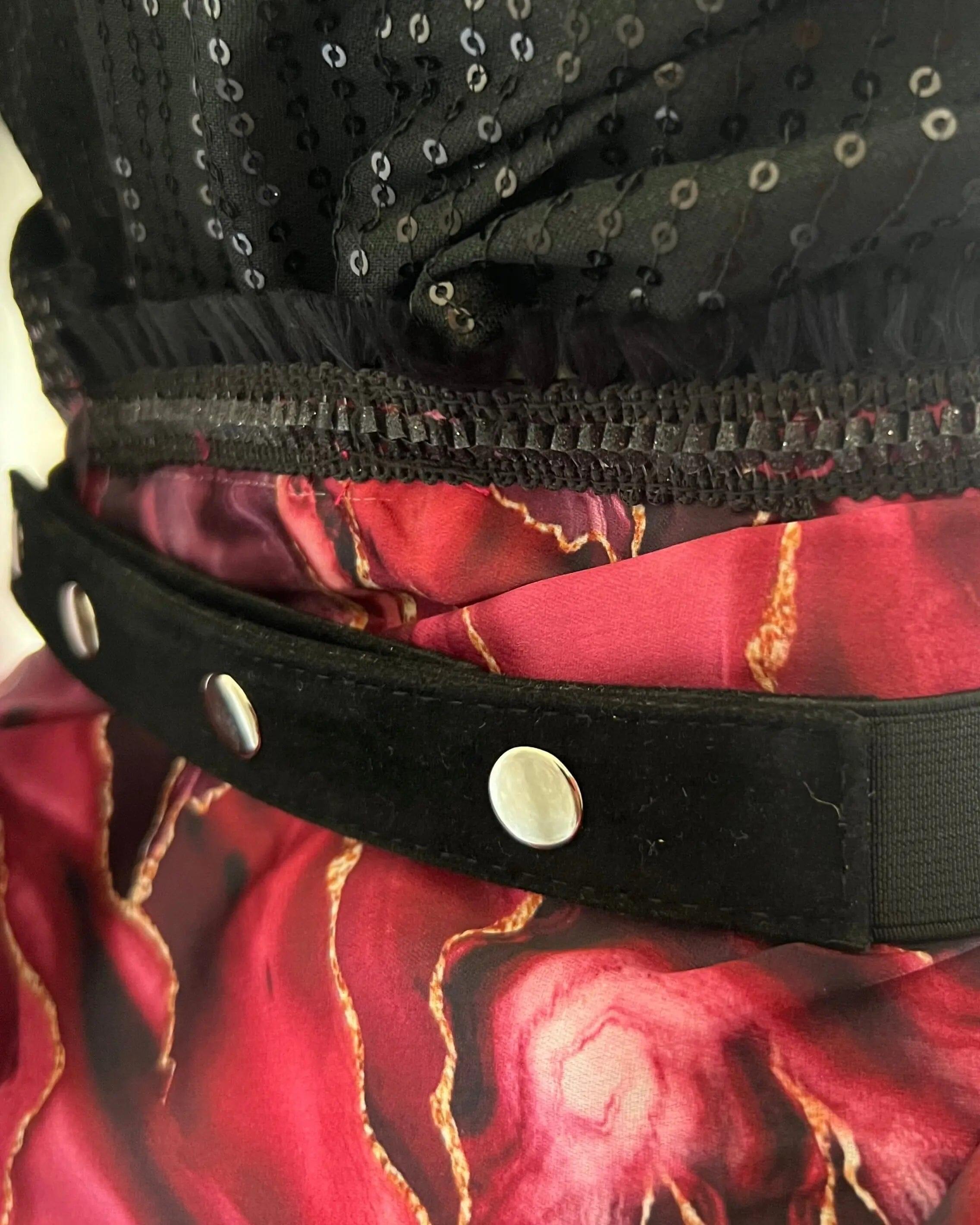 Black Embellished Adjustable Saree Waist Belt Swift Saree