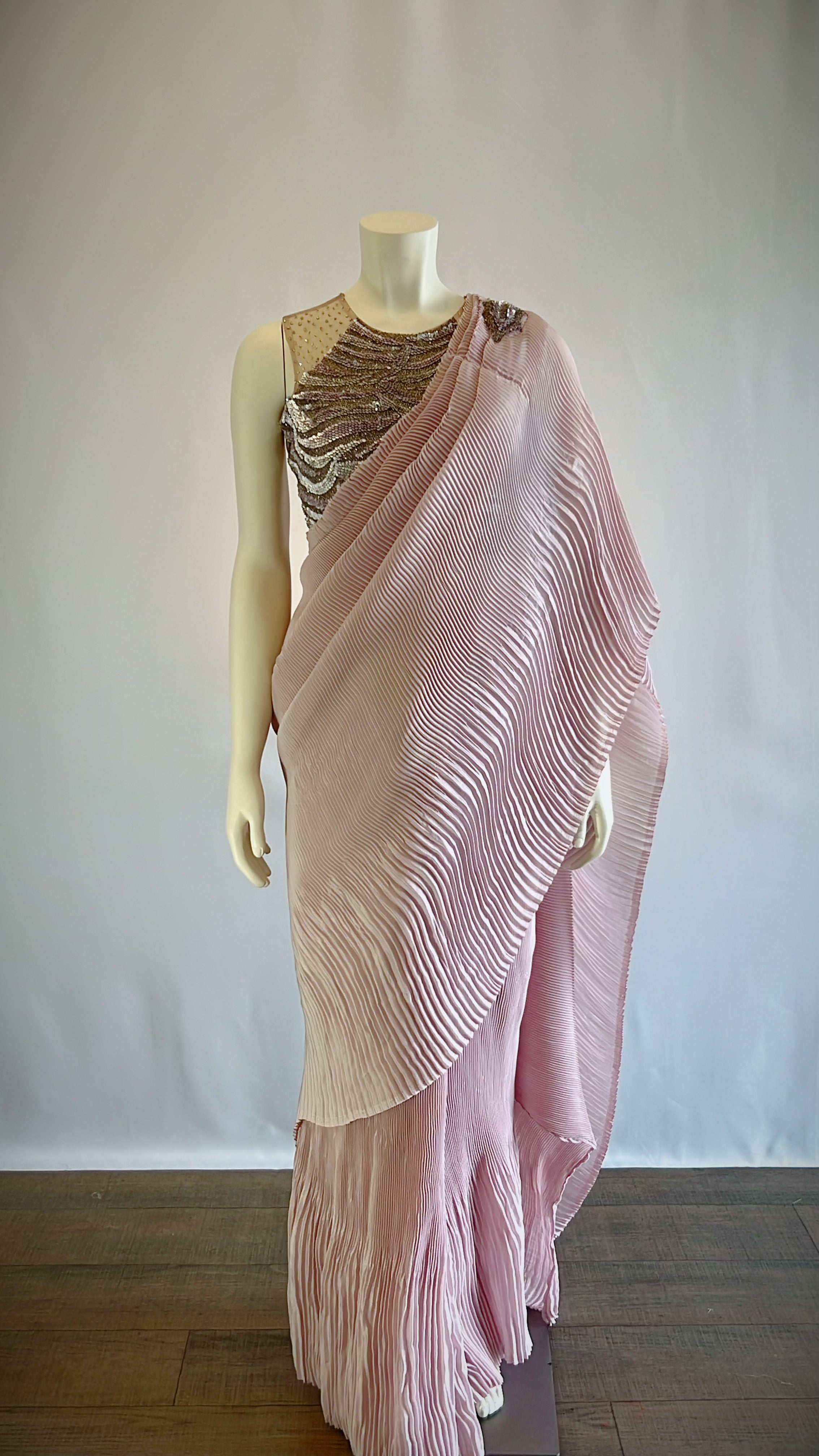 Dusty Rose Pink Designer Saree For Wedding | Saree designs, Stylish sarees,  Party wear sarees