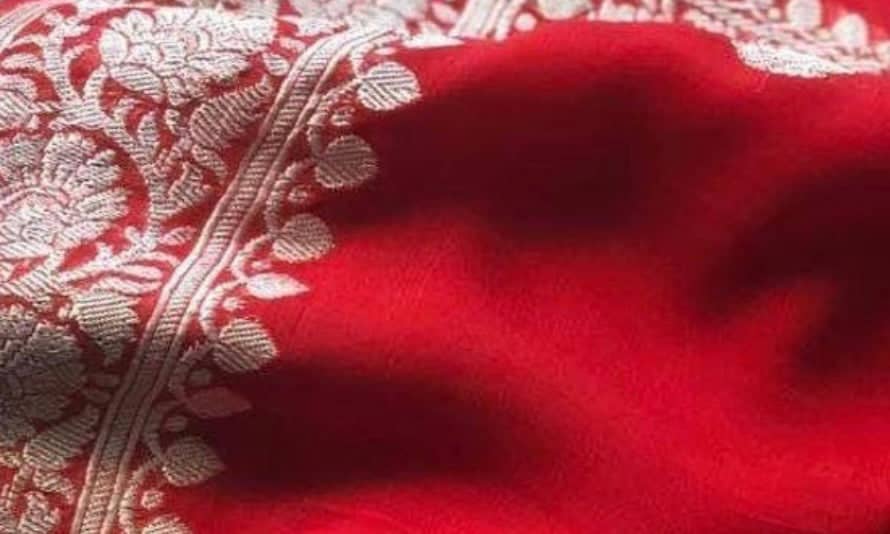 red banarasi saree for wedding